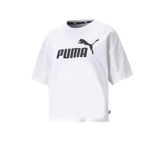 [586866-02L] PUMA W ESS CROPPED LOGO TEE